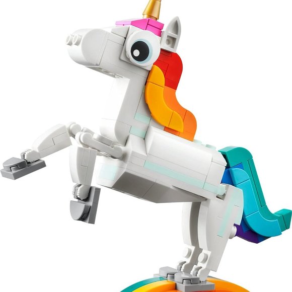 LEGO Creator 3 n1 Magical Unicorn Seahorse Peacock Rainbow 31140 Easter gift - Picture 15 of 16
